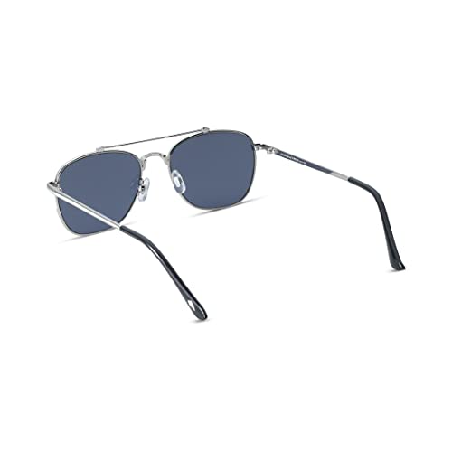 Image of Weatherproof Vintage Designer Sunglasses for Men, UV400 Protection, Durable Metal Square Aviator Frame