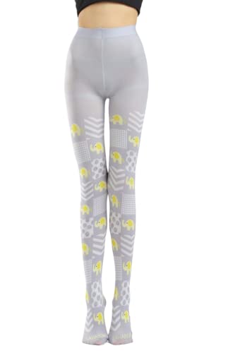 Sahabowi Women's Sheer Tights, Digital Print Designs Stockings