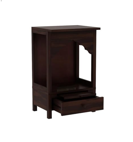 Image of Wudniture Sheesham Wood Handcrafted Temple for Pooja for Home & Office (Walnut Finish)