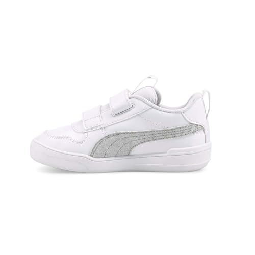 PUMA Kids Girls Multiflex Glitter Slip On Sneakers Shoes Casual - White3