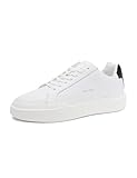 Calvin Klein Baskets Cupsole Homme Chunky Laceup en Cuir, Blanc (Bright White/Black), 42