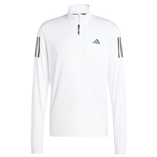 adidas Herren Own The Run Half-Zip Jacket, White/White, M