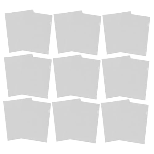 STOBAZA 50 piezas Carpetas Transparentes de Plástico Fundas Protectores Resistente y Multiusos para Oficina Escuela y Organización de Archivos