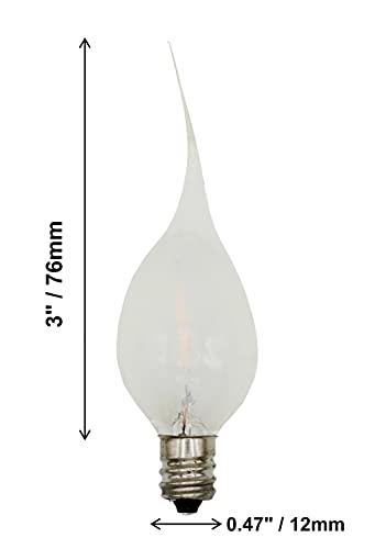 Creative Hobbies Silicone Led Night Light Bulbs, C7 Replacement Light Bulbs – 0.7W Equivalent To 4W 5W 6W 7W Incandescent, White Warm 2700K, Christmas String Lights, Electric Window Candles | 10 Pack #TOP1