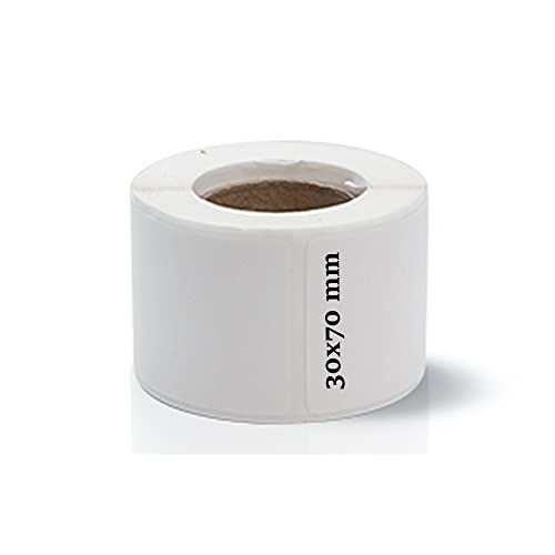 5 rollos/lote de papel de impresión térmica para impresora térmica de código de barras/etiqueta/tipo térmico adhesivo Multi-Purpose Label 5 Rolls(30x70mm)