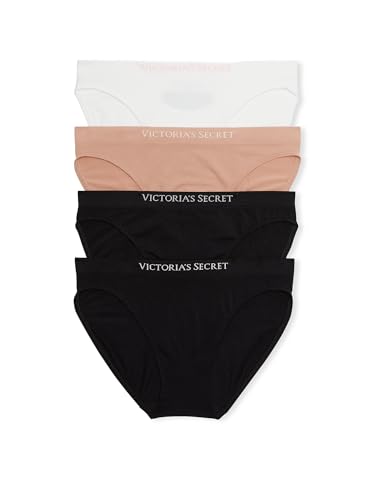 Victoria's Secret Women's Seamless Bikini Underwear, Moderate Coverage Panties for Women, Multi Pack (XS-XXL)