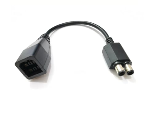 Topper - Adaptador de punta de cable de 28 cm, cable de alimentación, conector de conector Xbox 360 a Xbox 360 Slim