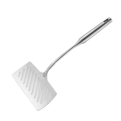 Wide Stainless Steel Steak Spatula with Long Handle