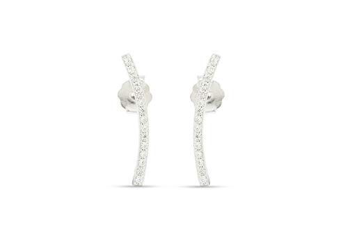 Sterling Silver Stud Earrings for Women Dainty Feather, Starburst, Lightning Bolt, Nail, Curved Bar, Disc, Pineapple with push-back Earrings, Gift For Her2