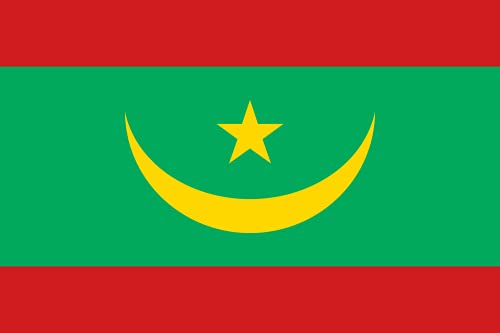 Drapeau XL Mauritanie grand format 2.16m² aux finitions soignées