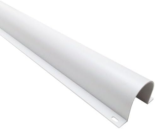 Electriduct 3/4" Plastic Flanged Wire Guard Cable Raceway - (5 x 5FT Sticks = 25 Feet) - White