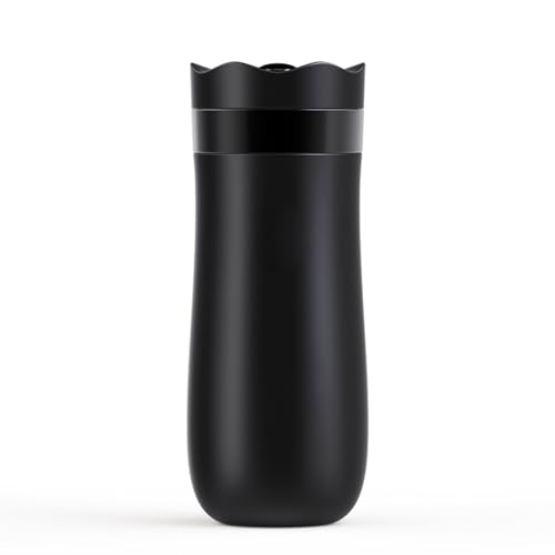 Tnfeeon Prensa de té de café Taza de Viaje de Prensa Francesa 11 Oz Doble Pared Aislada de Acero Inoxidable para Acampar Senderismo Oficina Viajes La Tapa de Bloqueo a Prueba de Fugas Garantiza que