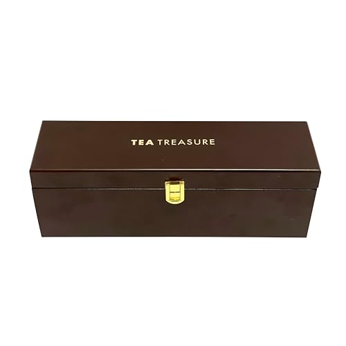 TeaTreasure Assorted Herbal & Green Tea Chest – 30 Tea Bags | Spearmint, Jasmine Green, Chamomile, Sweet Dreams, Apple Spice & Kahwa | Wellness Tea Sampler Gift Box
