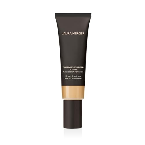 Laura Mercier Tinted Moisturizer Oil Free Natural Skin Perfector with SPF 20: All Day Shine Control, Sheer Coverage, Blurred Matte Finish, For Oily Skin, Skin Tint, Natural