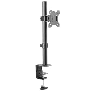 RICOO Support PC pour 1 écran TS2511 Orientable Inclinable Moniteur 13-30 Pouces (33-76cm) Fix ation de Bureau Pince de Table