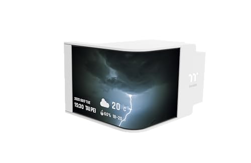 Thermaltake MAGCurve 360 Ultra | AIO ARGB | Écran AMOLED incurvé 2K 6,67” | TOUGHFAN EX 120 ARGB + pales inversées | Radiateur 360 mm | Blanc Neige