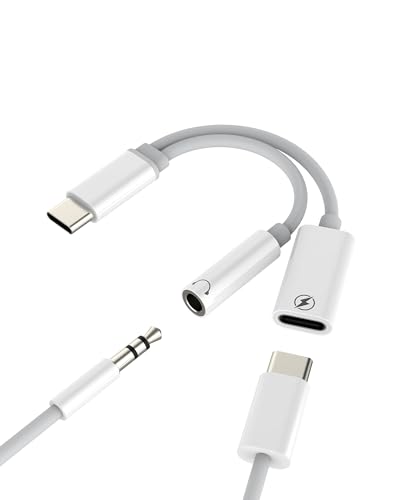 USB C - AUXA_v^[ wbhzWbNI[fBI iPhone 17 16 15 Pro Max 3.5mm Type CP[u (2C1) [dA_v^[ Samsung A_v^[ Cz Car Power S23 S22 U