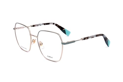 Furla Vfu640 Occhiali, Shiny Light Gold W/Coloured Parts, 58 Donna