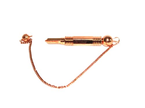 Jet 銅メッキ金属振り子 3ピース 約 2.5インチ ブックレット ジェットインターナショナル クリスタルセラピー A+