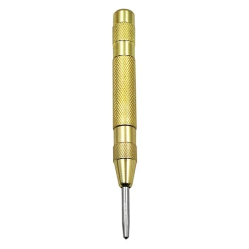 CJJNXYZMD Automatic Center Punch Automatic Metal Punch Tool Wood Chisel Joinery Carpenter Tool 1Pcs(Gold)