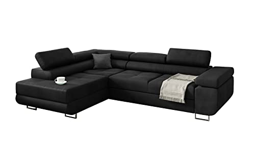 KREATIVE FURNITURE & DESIGN Ecksofa mit Schlaffunktion L-Form,...