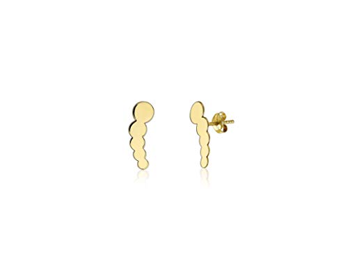 Boucles d'oreilles or jaune 9 ct Carissima pendantes légères pour lobes sensibles