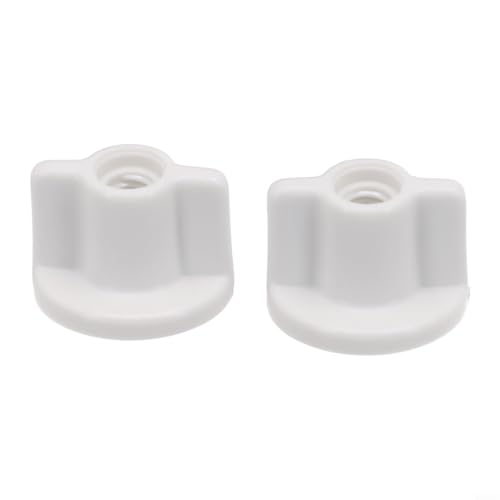 2 Pack 6mm Screw Back Nut Toilet Seat Bottom Fixing Kit, Plastic Replacement Nuts for Bathroom Toilet Lid Hinges, Spare Parts for Home Improvement