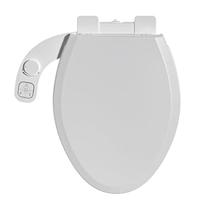 Bidet Toilet Seat Non-Electric,Fits Elongated Toilets - Soft Close Lid,Quick-Release for Easy Cleaning - Dual Nozzle System with Self Cleaning,Adjustable Water Pressure