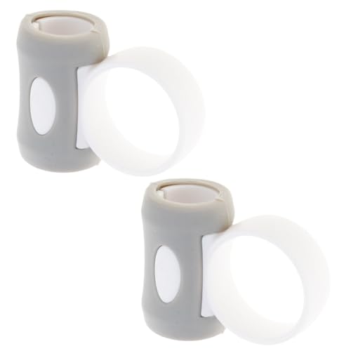 2lots antideslizantes para baquetas, anillos de control de silicona para práctica de batería, ergonómicos miniatura 5