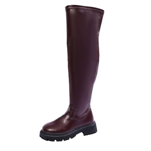 Bottes d'hiver pour femme à talon épais et fermeture robuste