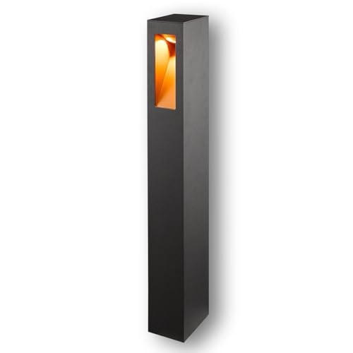 Preisvergleich Produktbild Lucande LED Außenleuchte 'Jenke' (spritzwassergeschützt) (Modern) in Schwarz aus Aluminium (1 flammig,) - Wegeleuchte, Pollerleuchte, Wegelampe, Sockelleuchte