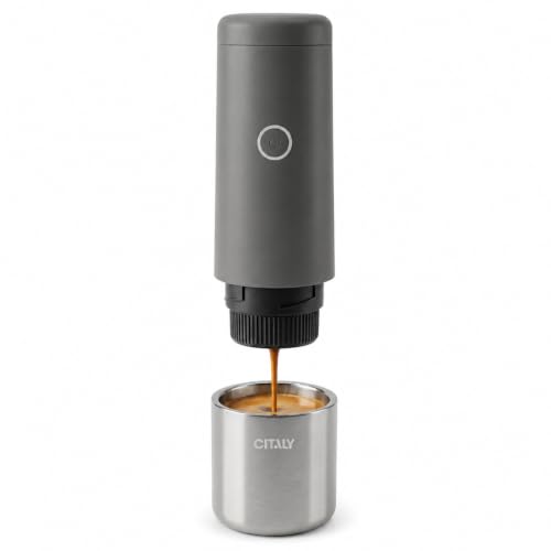 Image of Portable Espresso Machine, Self-Heating Travel Coffee Maker with Double-Walled SUS316 Cup,20 Bar Patented Hydraulic System,PD 3.0 Fast Charge,Cold Brew Mode,for Ground Coffee&NS Capsules,Gray