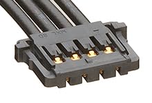 Molex/Waldom, 15132-0401, Pico-Lock-to-Pico-Lock Off-The-Shelf (OTS) Cable Assembly - 1.50mm Pitch - Single Row - 100.00mm Length - 4 Circuits - Black. (50 Item/s)