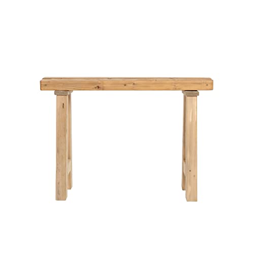 HANNUN - Recibidor Yeva | Madera Maciza de Abeto recuperada | Fabricación Artesanal - 120 x 30 x 84 cm Cover