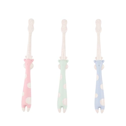 LRXIYODE 3 Piezas cepillo de dientes para dibujos animados Bueno conformado tu extra cepillo de dientes Suave pequeño cepillo de dientes de cerdas