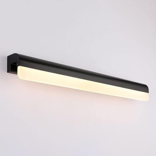 Lámpara de espejo LED moderna de metal for baño, lámpara de pared for espejo de maquillaje, iluminación frontal(Negro)