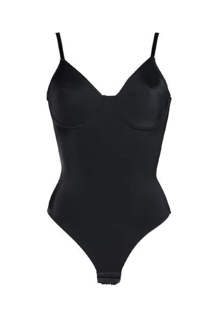 Body femme noir 48 avec fermeture par boutons pression discrets