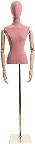 Torso Mannequin Stand, Female Mannequin Torso Dress Form, 150-230CM Height Adjustable Half Body Manikin, Clothing Store Display Shelf with Metal