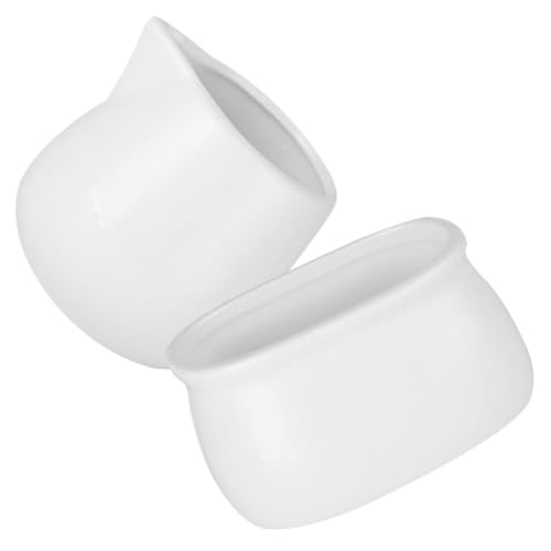 MAGICLULU 2pcs Ceramic Sugar Packet Holder Mini Jug Sauce Dish for Coffee Tea and Salad Elegant Porcelain Design Easy to Clean for Western Cuisine
