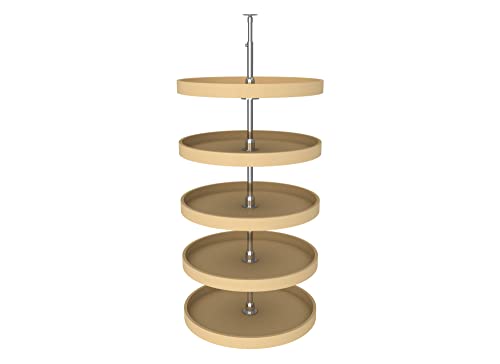 REV-A-SHELF Polymer Full-Circle 5-Shelf Lazy Susans for Tall Pantry Cabinets