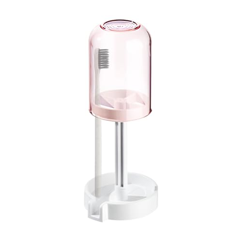 蓋付き歯ブラシホルダー、歯ブラシホルダー、カップ,カバー付き歯ブラシホルダー3スロット歯ブラシホルダースタンド - 化粧台用バスルームオーガナイザー、電動歯ブラシ、歯磨き粉用歯ブラシ収納庫