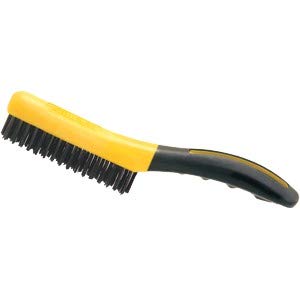 Allway SB416 4 x 16 Row Carbon Steel Wire Brush Shoe Handle w/Soft Grip Handle - 6ct. Case