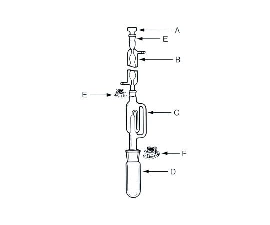 D・受器 TS 45 200mL PCB 還流・水蒸気蒸留装置用 158-45200