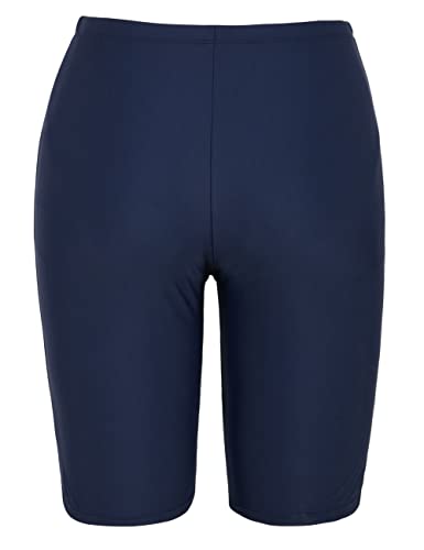 Firpearl Women Uv Sport Board Shorts Swimsuit Bottom Capris Us26 Navy Blue #TOP4