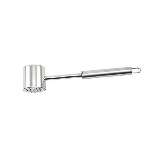 KICHOUSE Stainless Steel Meat Tenderizer Mallet Dual Sided Kitchen Hammer for Pounding Steak Beef and Poultry Cooking Utensil for Softening Meat Fibers and Enhancing Flavor