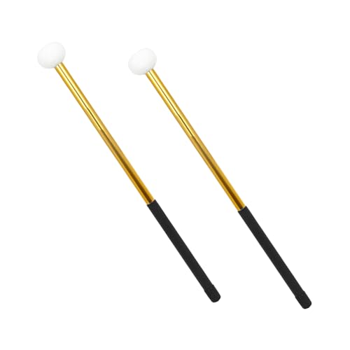 Baquetas de percusión de aleación de aluminio con punta de fieltro miniatura 6