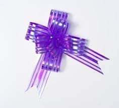 20 Bow Purple Colour 50 Mm Wedding Pull Bow Organza Striped Ribbon String With 35" Long Tulle Tails Wedding Party Bridal Gift Wrap Wrapping Bows,Gift Bows, Christmas Bows #TOP3