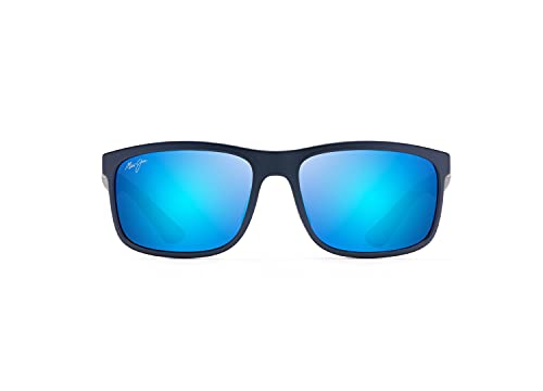 Maui Jim Huelo Gafas, Matte Blue, 58 18 135 Unisex Adultos