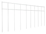 Adavin White Animal Barrier, 10 Pack 20 in(L) X10 in(H) No Dig Fence, Dog Digging Fence Barrier Rabbit Fence Protector, Galvanized Steel Stakes 2 inch Spike Spacing, Outdoor Yard Patio.Total 17 Ft(L)