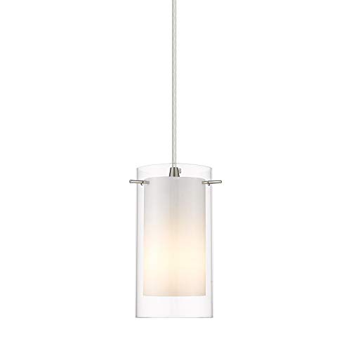 AKEZON 1-Light Pendant Light, Indoor Glass Hanging Light Fixture, Adjustable Height Pendant Lights...